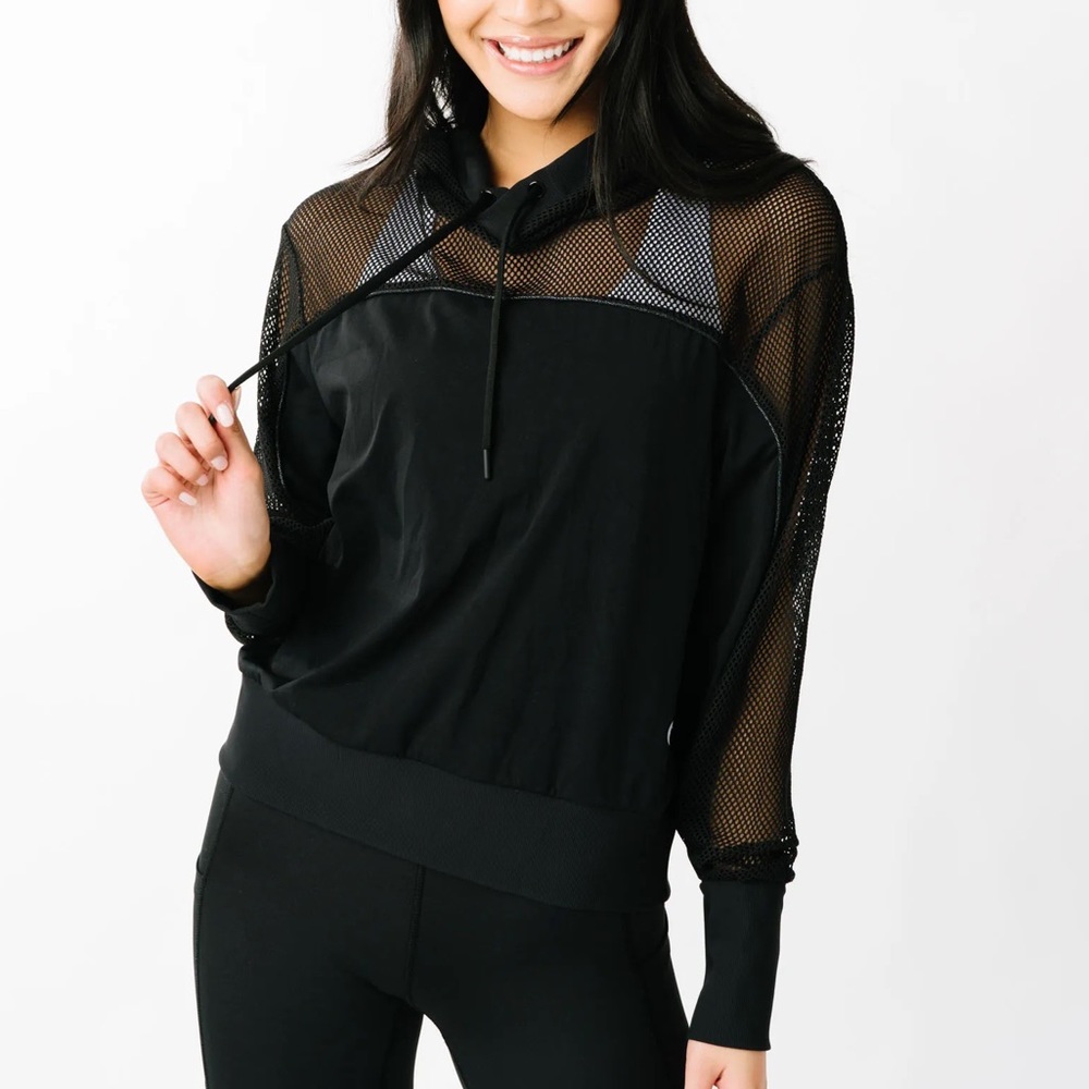 Zyia Black Mesh Winner Hoodie